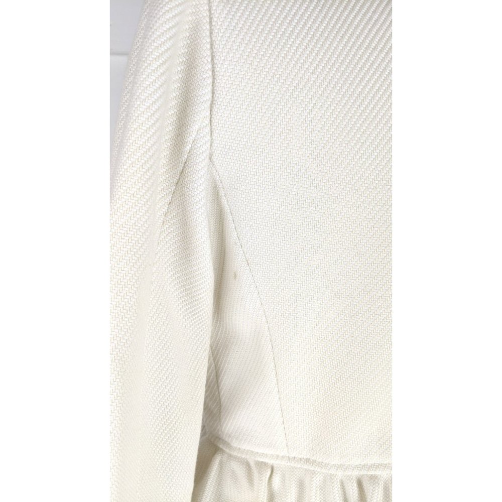ECI New York ivory ruffle short cropped blazer jacket 10 - Picture 7 of 7